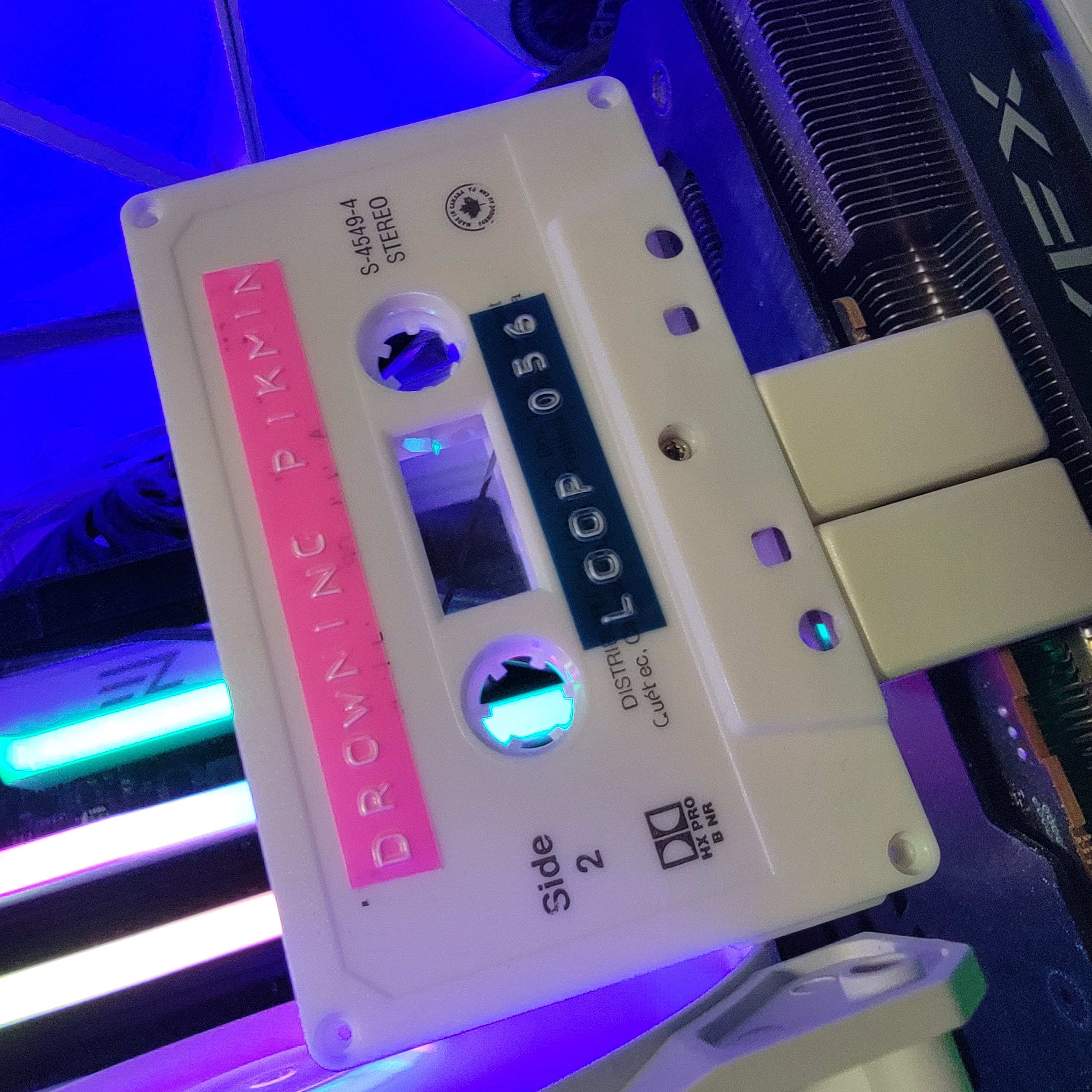 White cassette labeled Drowning Pikmin